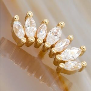 BVLA Athena 14k yellow gold threaded end with CZ